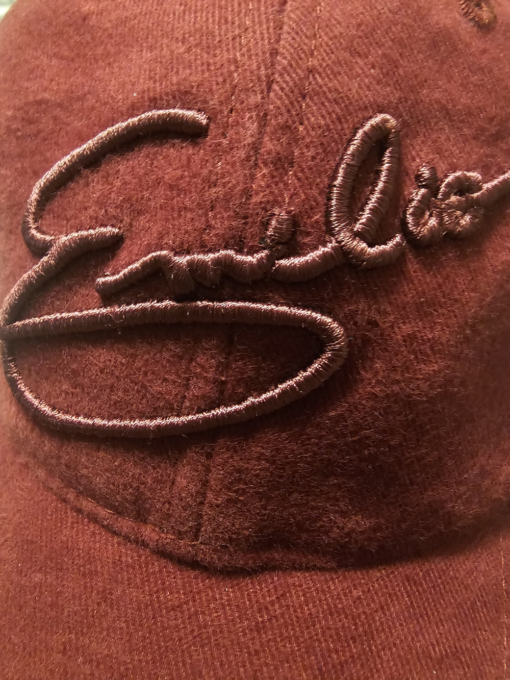 OTTO Maroon Embroidered Script Baseball Cap - Picture 2 of 7
